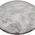 Round Gray and White Textured Rug with Soft Tones for Cozy Living Room