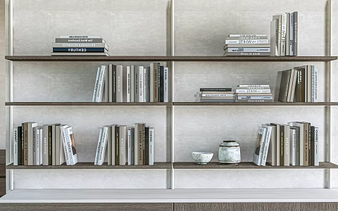 Modern Book Ornaments Bookshelf Book Shelf 3d model