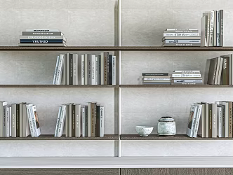 Modern Book Ornaments Bookshelf Book Shelf 3d model
