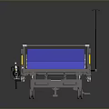 Medical Bed For Hospital Use With Blue Mattress Wheels And Safety Rails