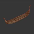 Traditional Animal Inspired Wooden Boat With Elegant Curved Structure