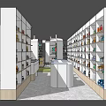 Well Organized Specialty Store Interior With Shelves Displaying Various Products And Counter