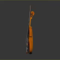 High Quality Orange Wooden Violin With Red Bow For Music Performance Equipment
