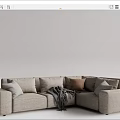 Modern corner sofa Dienne multiplayer corner sofa 3d model