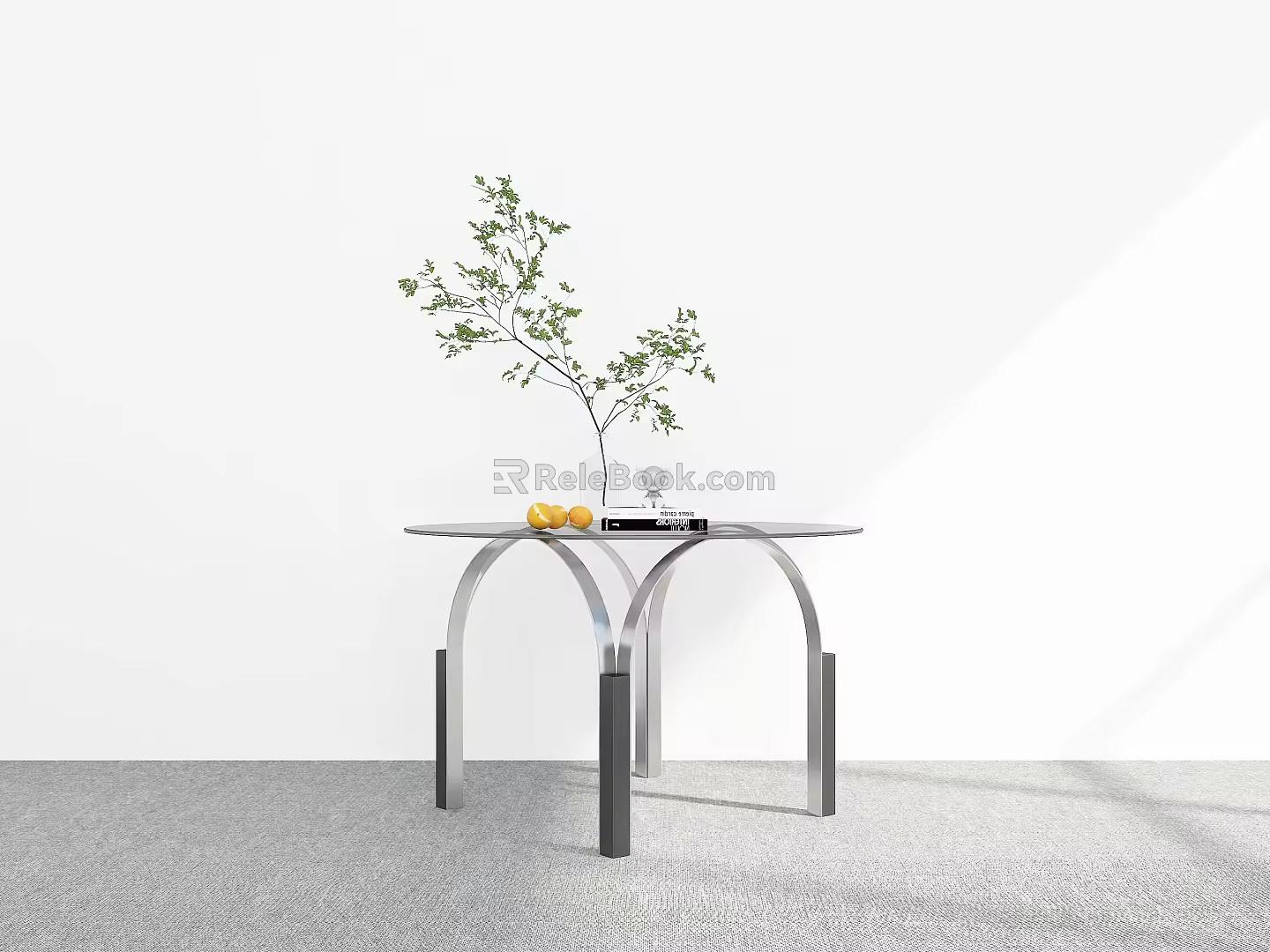 Modern Dining Table Dining Table Ornaments Round Dining Table Glass Dining Table Round Table 3d model