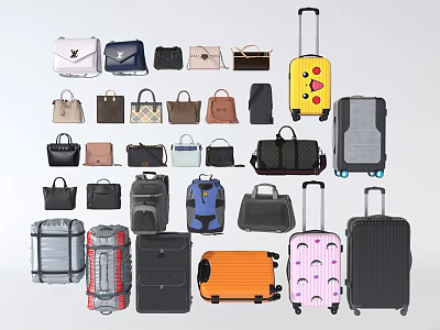 Modern bags 3d model