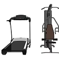 Sports Equipment For Home Gym With Dumbbell Rack Treadmill Multi functional Trainer And Exercise Bike