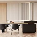 Modern Dining Table and Chair Combination Bar and Chair Combination 3d model