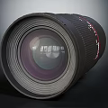 Professional Camera Lens With Multi Coated Optical Elements And Black Finish Design 3d model
