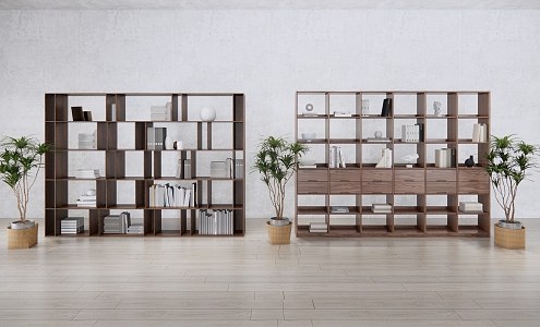 Modern Bookshelf Bookcase 3d model