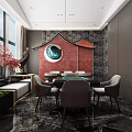 New Chinese-style private room on the first floor 3d model