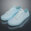 Light Blue LUA Brand Canvas Shoes With White Laces For Casual Daily Wear