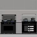 Stylish Modern Kitchen With Double Ovens Gas Stoves And White Cabinets