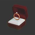 Elegant Gold Diamond Ring In Open Red Box Fashion Accessory For Clothing
