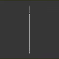 Detailed Silver Spear With Spiral Pattern And Pointed Tip On Gradient Gray Background