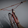 Vintage Bicycle Design With Antique Engine And Retro Mechanical Details