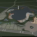 Modern Architectural Museum Building Featuring Curved Structure By Waterfront Green Landscape