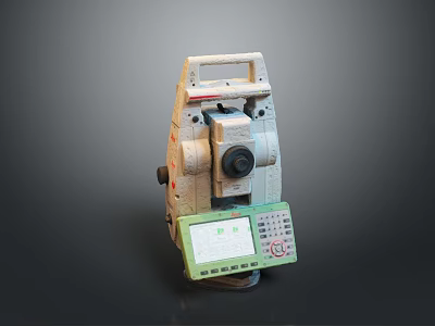 Professional Total Station Surveying Equipment With Digital Display And Control Panel 3d model