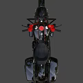 Classic Black Cruiser Motorcycle With Powerful Engine Black Wheels And Sleek Design