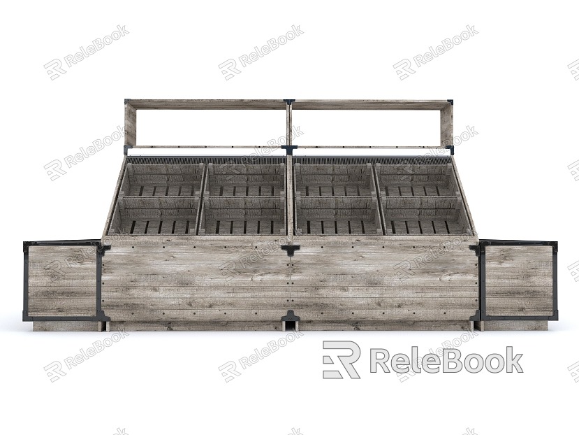 Modern Shelf Storage Rack Supermarket Vegetable Rack Booth model