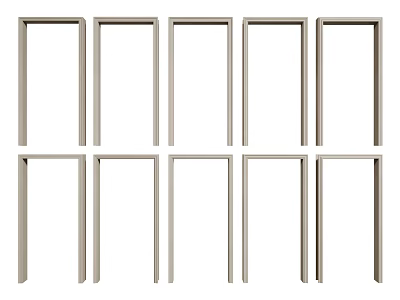 European style door cover gypsum door cover 3d model