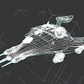 Orange And Black Sci Fi Spaceship 3D Model With Sleek Aerodynamic Design 3d model