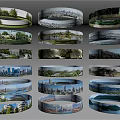 Comprehensive Aerial Planning With Urban Landscapes Natural Parks And River Views
