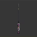 Purple Mechanical Structure With Long Rod Spiked Top And Mechanical Leg Support Base