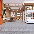 Bright Modern Dessert Shop Interior With Pastry Displays And Large Windows
