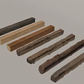 Arbor Wood Strips of Various Colors and Materials Neatly Arranged on Light Background