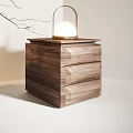 Texturable bedside table side table 3d model
