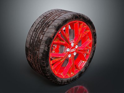 Modern Tire Wheel New Tire 3d model