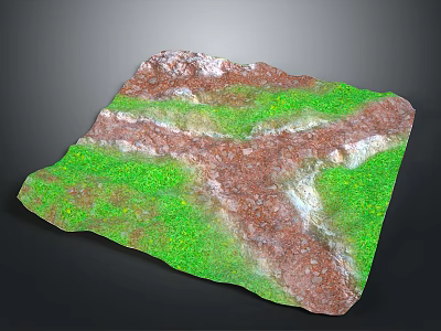 Stone Wood Natural Texture Featuring Green and Brown Patterns in 3D Model Design 3d model