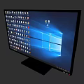 Modern Television Displaying Windows Desktop With Multiple Icons On Screen 3d model