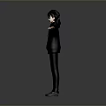 A Man With Arms Outstretched In Black Hoodie Black Pants Brown Shoes On Gray Background