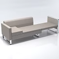 Modern Light Gray Sofa Set With Metal Frame And Sleek Design 3d model