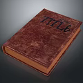 Antique Leather Bound Book with Vintage TITUS Title on Classic Cover Design
