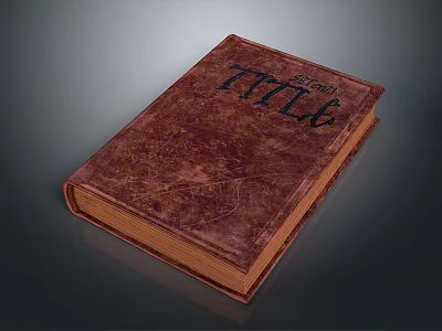 Antique Leather Bound Book with Vintage TITUS Title on Classic Cover Design 3d model