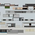 Modern Entrance Gate Architectural Design With Glass Panels And Metal Frames