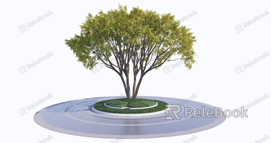 Modern Tree Pool Landscape Trees model