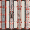 Industrial Columns Cement Columns Damaged Columns Industrial Wind Columns Scaffolding Concrete Columns 3d model