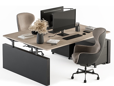 Modern Office Desk and Chair Computer Office Desk and Chair model