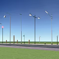 Outdoor Street Lamps With Various Designs For Roadside Lighting And Green Areas