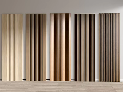 Wooden Wall Panels In Various Natural Wood Tones For Interior Decoration 3d model