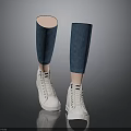 White Comfortable Casual Sneakers Paired With Blue Denim Jeans For Daily Use
