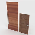 Modern Brown Wooden Hinged Door Styles With Simple And Paneled Designs For Home