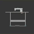 Industrial Sewing Machine Equipment With Sturdy Worktable Metal Frame And Foot Pedal