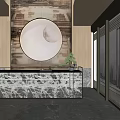 New Chinese Hall Reception Hall Reception Desk 3d model