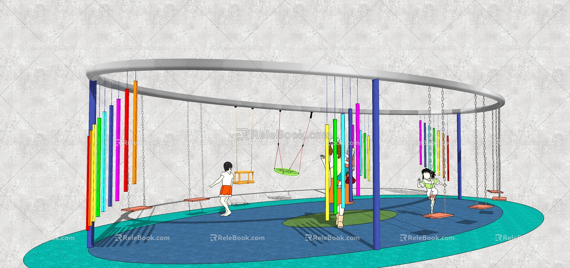 Children's facilities Modern play equipment model