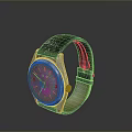 Stylish Leather Strap Watch With Round Dial And Metal Case Fashion Accessory
